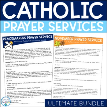 Preview of Catholic Prayer Service Bundle