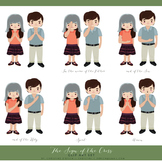 Catholic Prayer - Sign of the Cross Clip Art Set