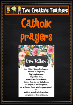 Preview of Catholic Prayers - Floral Theme