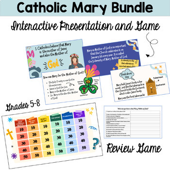Preview of Catholic Religion Mary Bundle: Interactive Presentation and Review Game
