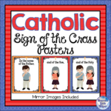 Catholic Religion Posters The Sign of the Cross {Indigo}