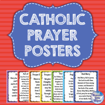 Preview of Catholic Religion Prayer Posters Set 1