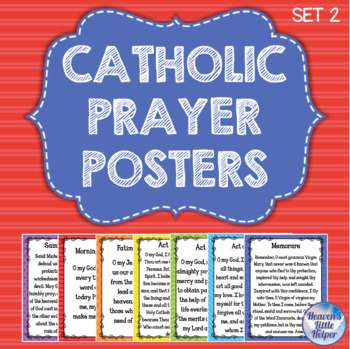 Preview of Catholic Religion Prayer Posters Set 2