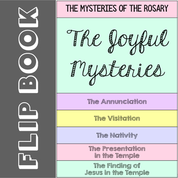 Preview of Catholic Rosary Flipbook - The Joyful Mysteries