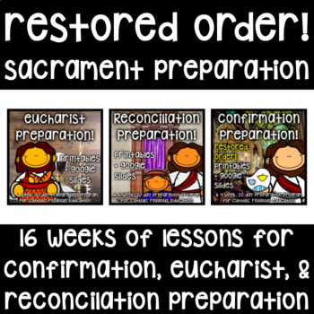 Preview of Catholic Sacrament Preparation Bundle - Reconciliation, Confirmation, Eucharist