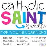 Catholic Saint Biography & Activities Bundle | For Primary Grade