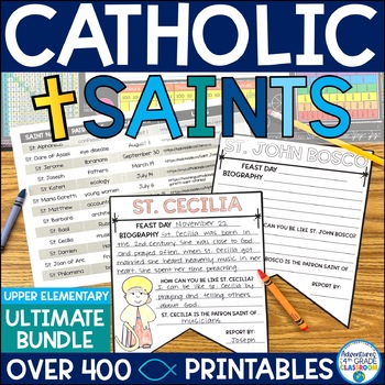 Preview of Catholic Saint Bundle for Upper Elementary | All Saints' Day