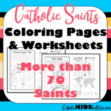Catholic Saint Coloring Book with Worksheets & Activities:
