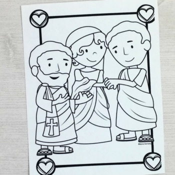 st valentine coloring pages catholic church