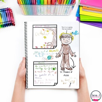 Catholic Saints Sketchbook (Coloring Book for Big Kids) – Sara J Creations