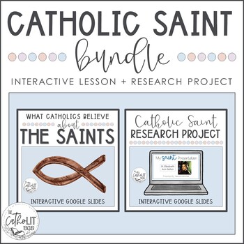 Preview of Catholic Saint Unit: Lesson + Project Bundle