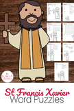 Catholic Saint Word Puzzles - No Prep Activity - St Franci
