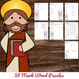 Catholic Saint Word Puzzles - No Prep Activity - St Mark t