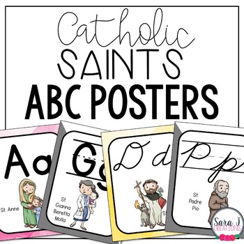 Preview of Catholic Saints ABC Posters