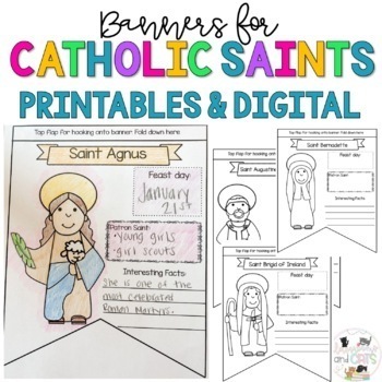 Catholic Saints Banner - All Saints Day - Digital and Printable - 90 pages