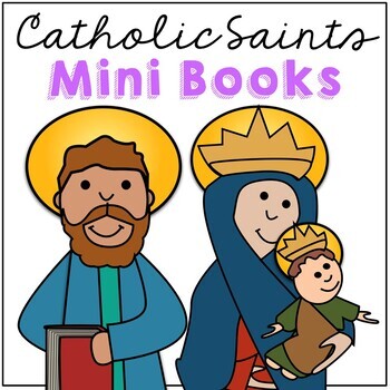 Preview of Catholic Saints Biography Mini Books in 3 Formats, SET of 86 Saints