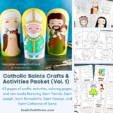Catholic Saints Crafts and Activities Packet: 5 Saints (Pa