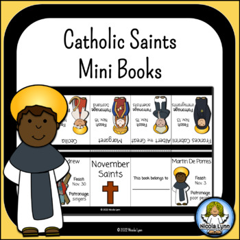 Catholic Saints Folding Mini Books for Each Month by Nicola Lynn