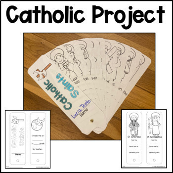 Preview of Catholic Saints Interactive Fan Project - 30 saints All Saints' Day