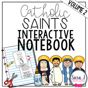Preview of Catholic Saints Interactive Notebook Volume 2