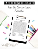 Catholic Saints - North American Saints - Word Search