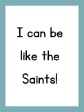 Catholic Saints Posters | Affirmation Station | Class Deco