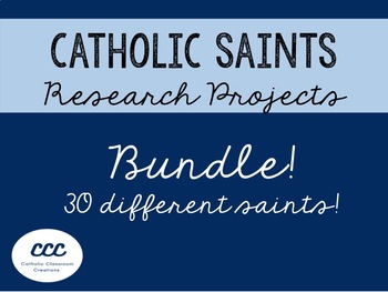 Preview of Catholic Saints - Research Project Bundle