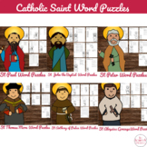 Catholic Saints Word Puzzles - No Prep Catholic Activities