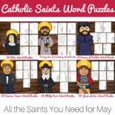 Catholic Saints Word Puzzles - No Prep Catholic Activity Bundle
