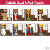 Catholic Saints Word Puzzles - No Prep Catholic Activity (