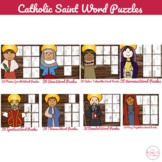 Catholic Saints Word Puzzles - No Prep Catholic Activity (July)