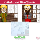 Catholic Saints Word Puzzles - No Prep Catholic Activity (March)