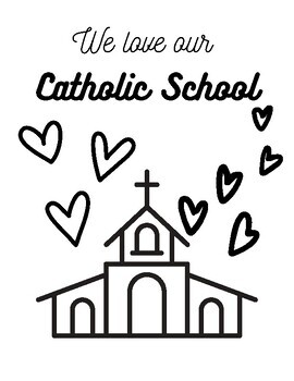 Catholic School Week Coloring Pages by Five Souls Printables | TPT