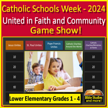 Preview of Catholic Schools Week (CSW) 2024 Game United in Faith and Community Elementary