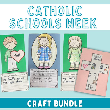 Preview of Catholic Schools Week 2024 Craft Bundle Activity