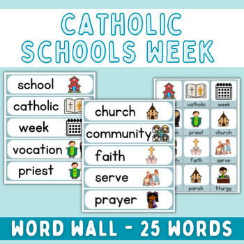 Preview of Catholic Schools Week 2024 - Word Wall