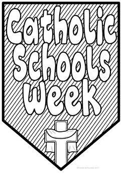 Catholic Schools Week Banner by Ponder and Possible | TpT