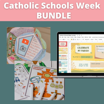 Preview of Catholic Schools Week Bundle | Vocations, Coloring, Project | Back to School