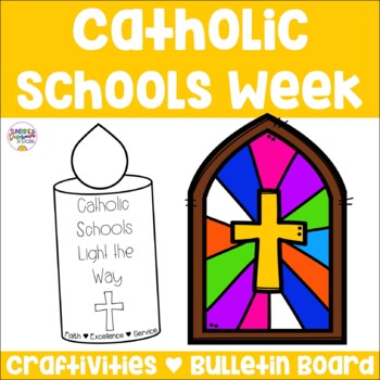 Preview of Catholic Schools Week Craft and Bulletin Board