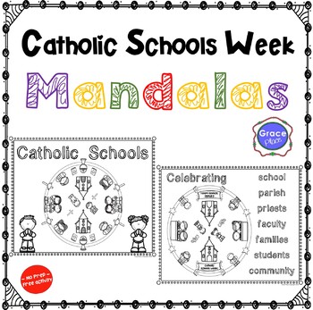 Preview of Catholic Schools Week Mandalas - FREE