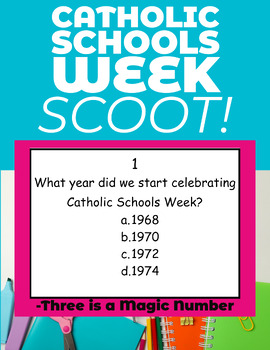 Preview of Catholic Schools Week Scoot