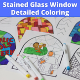 Catholic Schools Week Stained Glass Window Coloring Activi
