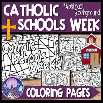 Preview of Catholic Schools Week (CSW) Coloring Pages