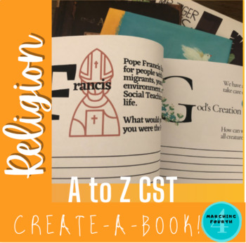 Preview of Catholic Social Teaching Create-A-Book Project: A to Z CST!