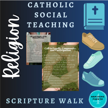Preview of Catholic Social Teaching Scripture Walk Posters!