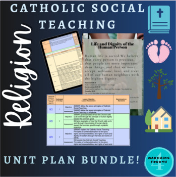 Preview of Catholic Social Teaching Unit BUNDLE!