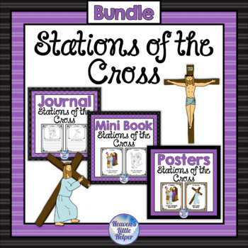 Preview of Catholic Stations of the Cross Bundle for Lent