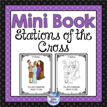 Preview of Catholic Stations of the Cross Mini Book for Lent