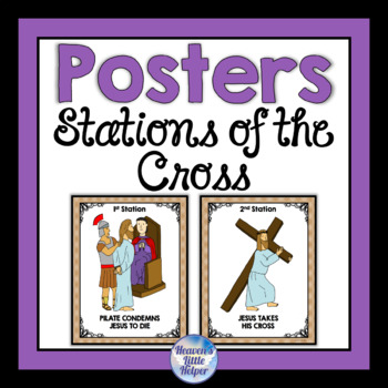 Preview of Catholic Stations of the Cross Posters for Lent