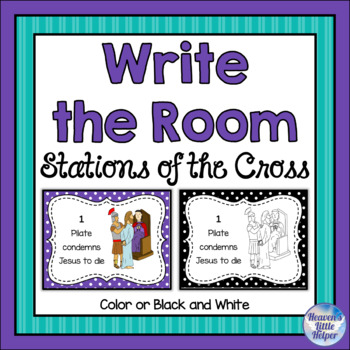 Preview of Catholic Stations of the Cross Write the Room for Lent
